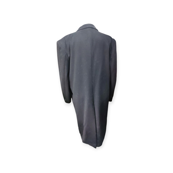 Black wool trench coat with lining, made in Yugoslavia. - Picture 2 of 3